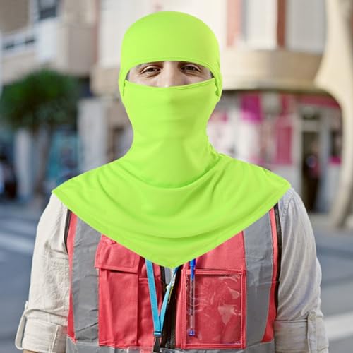 Summer Balaclava UV Protection Face Mask - Green Polyester