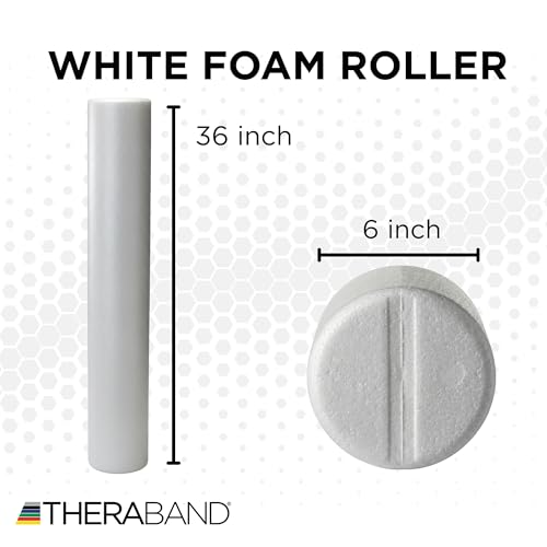 THERABAND Pro Foam Roller 6in x 36in Round for Muscle Recovery & Physical Therapy
