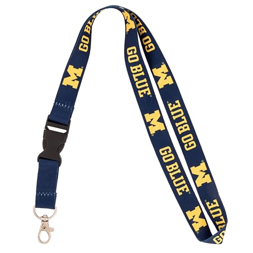 Michigan Wolverines Lanyard with Snap Buckle - Detachable Breakaway - Lanyard B