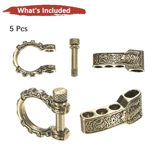Gold Adjustable Paracord Shackle Buckles - 5PCS for Survival