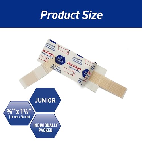 Hypoallergenic Junior Strip Bandages - Latex-Free, 100 Count