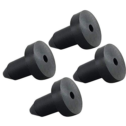 Kayak Drain Plugs - 4 Pack Neoprene Stoppers - Black
