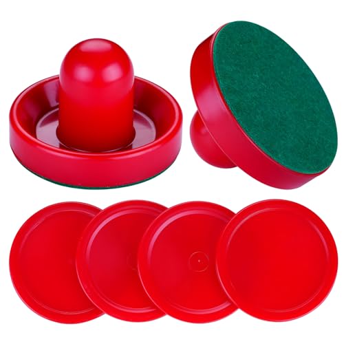 Air Hockey Pucks and Paddles - Green Replacement Accessories