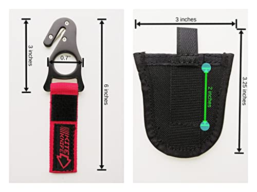 Paragliding Safety Harness with Kite Hook - Red/Black