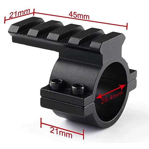 1-Inch Scope Ring Mount with Picatinny Weaver Rail for Tactical Accessories