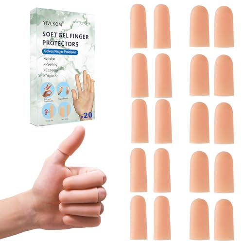 Silicone Gel Finger Cots - Reusable Fingertip Protectors for First Aid