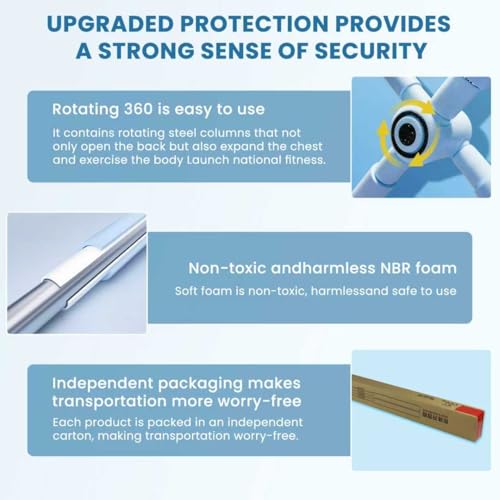 Posture Correction Yoga Stick for Back Pain Relief - Grey