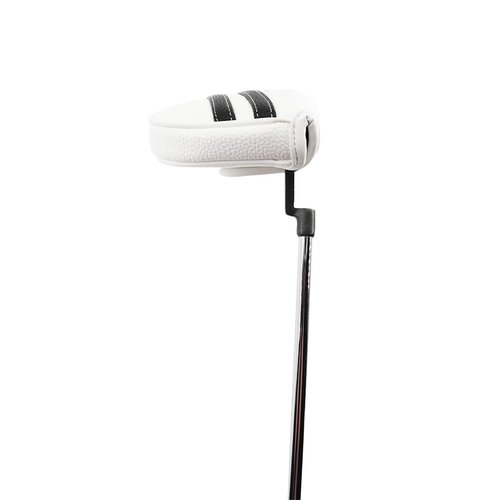 High Grade PU Leather White Black Stripes Golf Mallet Putter Cover Headcover Magnetic Club Protector Fit Most Heel Shaft