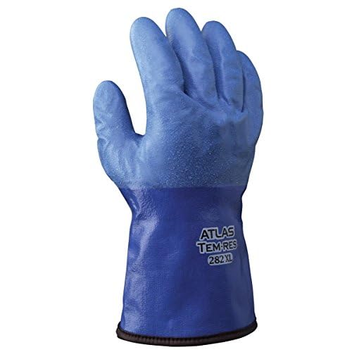 SHOWA TEMRES 282 Polyurethane Coated Waterproof Insulated Winter Work Gloves with Nylon Blend Liner, Medium (1 Pair)