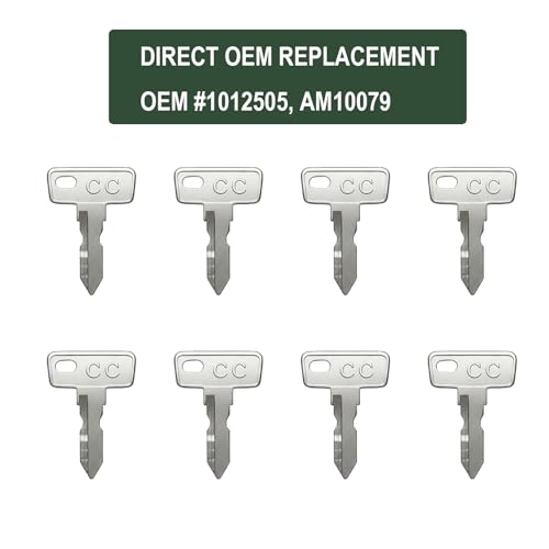 Replacement Golf Cart Ignition Keys - 8 Pack with Keychain