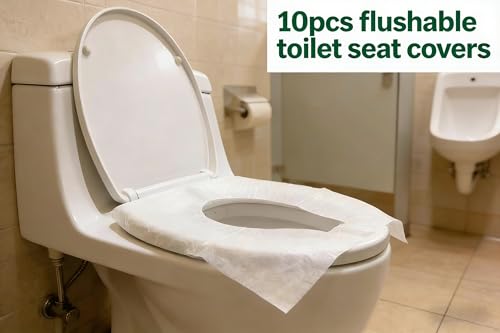 Disposable Toilet Seat Covers - Flushable Travel Pack of 20