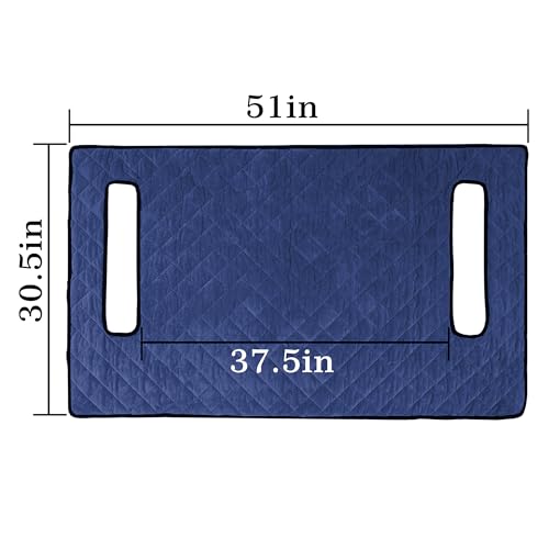 YOKYHOM Golf Cart Seat Covers for 2-4 Seat Carts, Ultra Soft Thick Plush, Non-Slip Backing, 51" x 30.5", Blue/Black