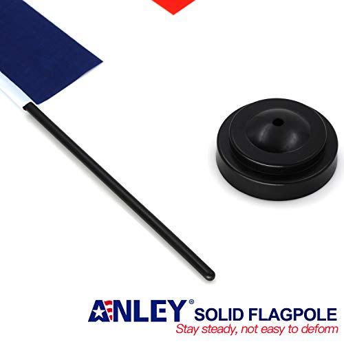 France Mini Desk Flag Set - 6x4 Inch with 12" Pole & Base