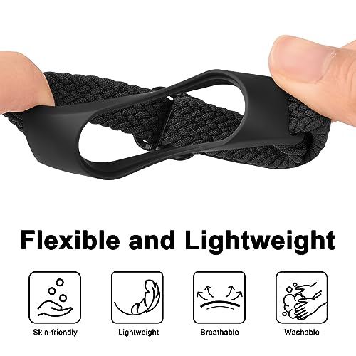 Amazfit Band 5 Replacement Strap - Soft Braided Nylon - Black