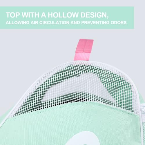 Heavy-Duty Waterproof Skate Bag with Adjustable Strap - Lake Blue/Pink