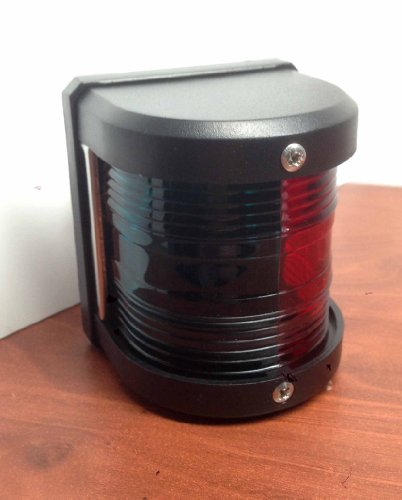 Pactrade Marine Boat LED Navigation Light Combo Green and Red Bow Waterproof IP66 Black ABS