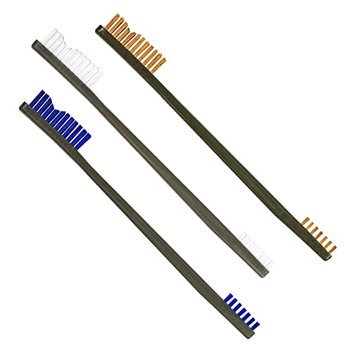 Nylon & Bronze AP Brushes - 3 Pack (1 Each) for Cleaning