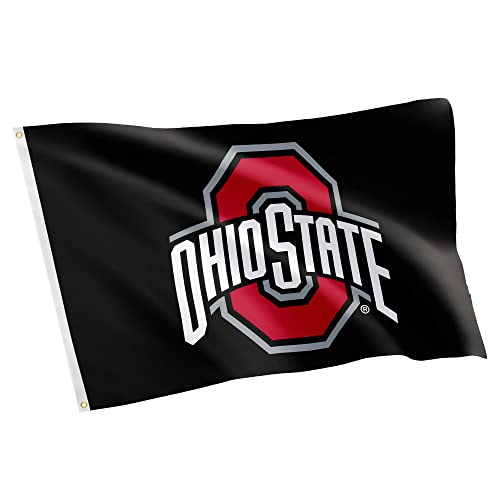 Ohio State University Flag - 3x5 Ft Single-Sided - Black