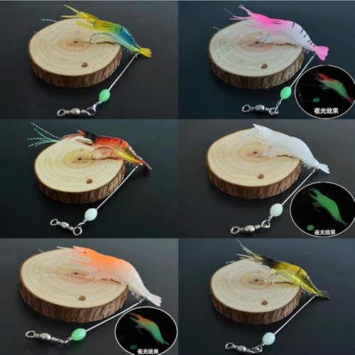7-Piece Soft Luminous Shrimp Fishing Lure Set - Premium Quality