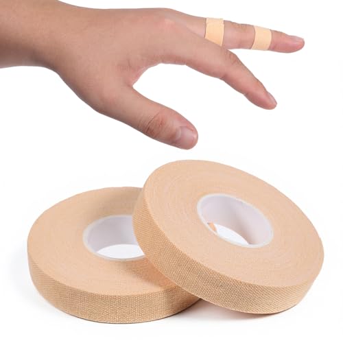 Athletic Tape for Fingers and Toes - 2 Rolls Skin Color, 0.6'' x 32.8ft