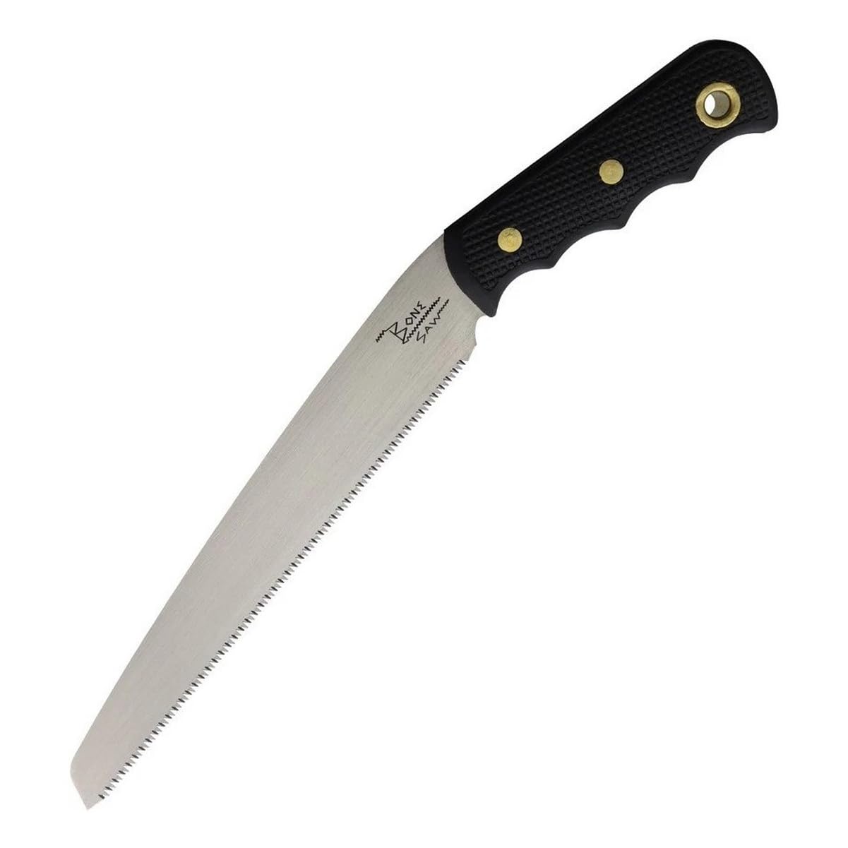 Knives Of Alaska Bone Saw Fixed Blade Saw 8" SK5 Steel Blade SureGrip Handle Black