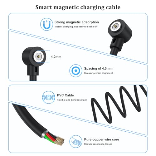 Smart Ring Charger Cable - 2 Pack Magnetic Charging Cords