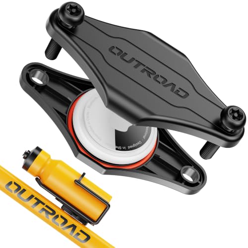 CITYWAY Waterproof Bike AirTag Mount 1 Pack Hidden Under Bottle Cage Black