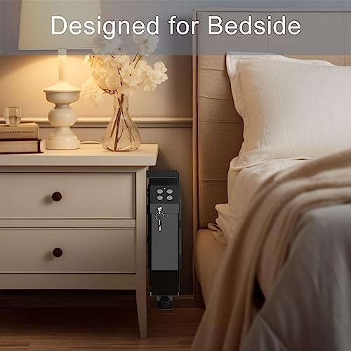 Quick Access Bedside Gun Safe for Handgun - Drop-Down Design 07-LWVE-TDDF