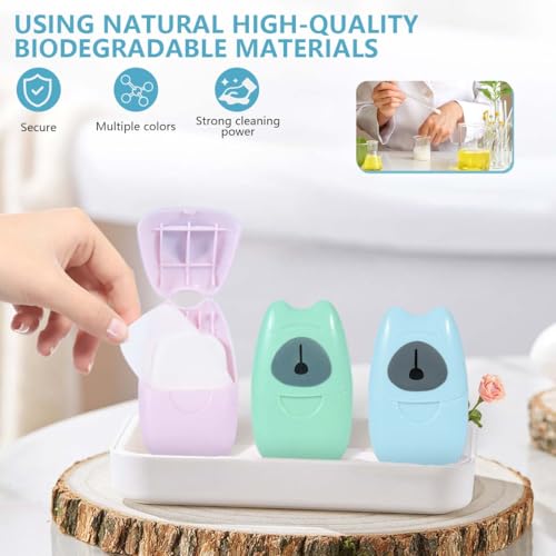 Mini Portable Soap Paper Sheets - 150 Sheets Colorful Set
