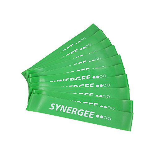Synergee Green Mini Resistance Bands 10 Pack for Glutes & Full-Body Workouts