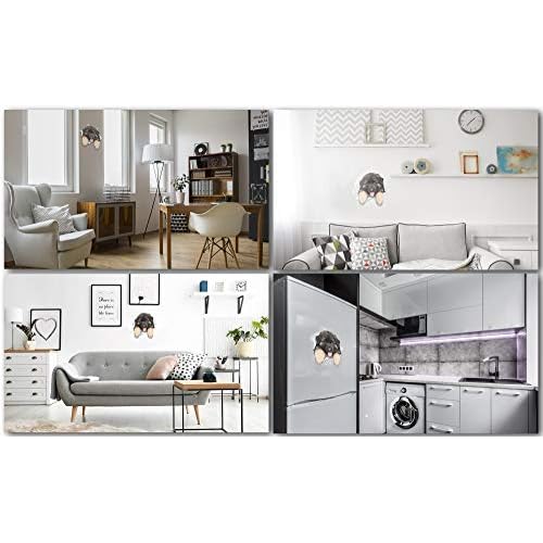 Winston & Bear 2 Pack German Shepherd 3D Dog Stickers - Realistic Vinyl Wall Decals for Home, Car & More - Black