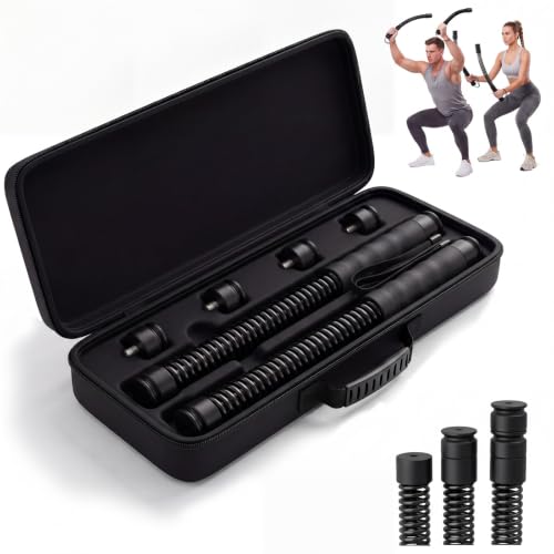 Ropeless Battle Ropes for Home Gym - 3 Adjustable Resistance, Black