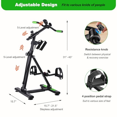 Pedal Exerciser for Seniors - Full Body Home Exercise Machine