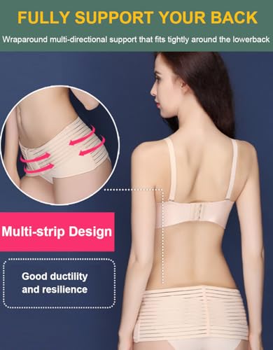Back Brace for Lower Back Pain Relief - Thin Support Belt Medium