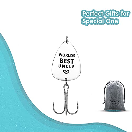 Worlds Best Uncle Stainless Steel Fishing Lure - Personalized Gift Idea