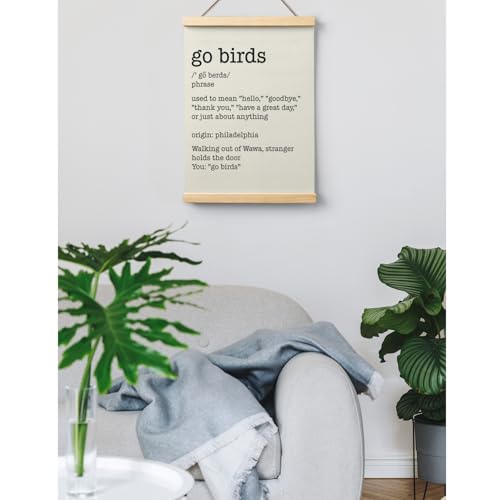 Go Birds Motivational Wooden Poster Hanger Frame - 12.5x17 Inch