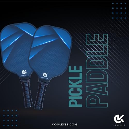 PRO Pickleball Paddle Set of 2 - T700 Graphite Carbon Fiber Surface & STR-Core Polymer - USAPA Approved Rackets with Strong Grip for Ultimate Spin & Control - Includes Indoor/Outdoor Balls & Carry Bag
