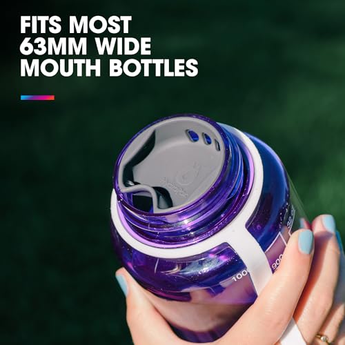 Watergate Wide Mouth Splash Guard for Water Bottles - BPA Free - Bay Blue