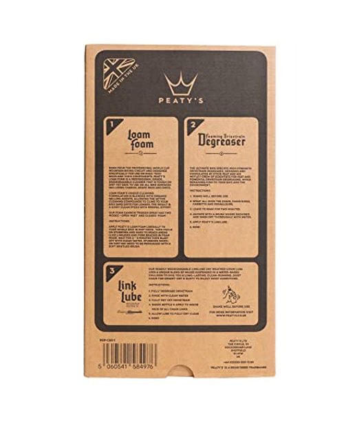 Peaty's Bicycle Cleaning Kit - Wash, Degrease, and Lubricate (Dry Weather), Clear, 18.33 Fl Oz (Pack of 3)