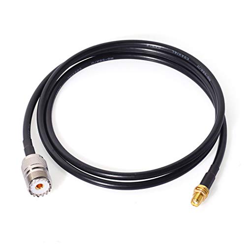 Ham Radio Antenna Adapter Cable - SMA Female to UHF SO239 Female, 3 Feet