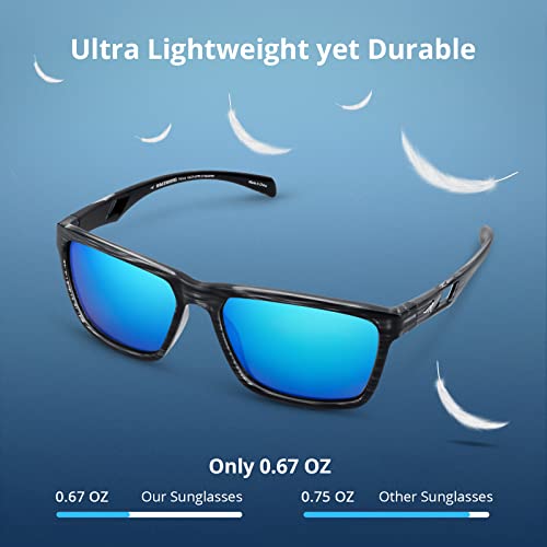 Polarized Sport Sunglasses with UV Protection - Lightweight, Durable for Driving, Fishing, Cycling