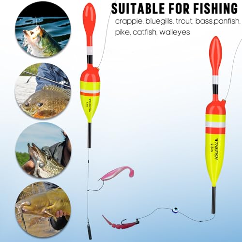 THKFISH Black-Mixed Fishing Bobbers and Floats - Slip Bobbers for Casting & Sensitivity