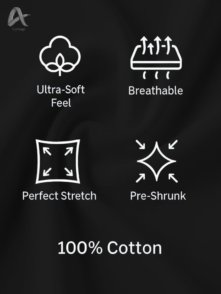 Skiennix Men's 100% Cotton Crew Neck T-Shirts - Premium Short Sleeve Casual Tees, Regular Fit