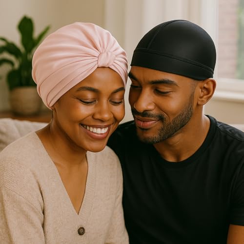 Premium Wave Caps for Men - 2 Pack Compression Durag for Waves