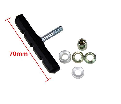 70mm V-Brake Pads for Mountain Bikes - Durable Rubber Brake Shoes