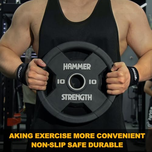 Padded Weightlifting Straps with Neoprene Padding - Black