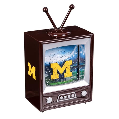 University of Michigan Snow Globe Lantern - Vintage TV Design