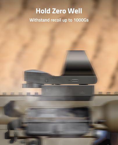 Rechargeable Red Dot Sight with 4 Reticle Options - Black