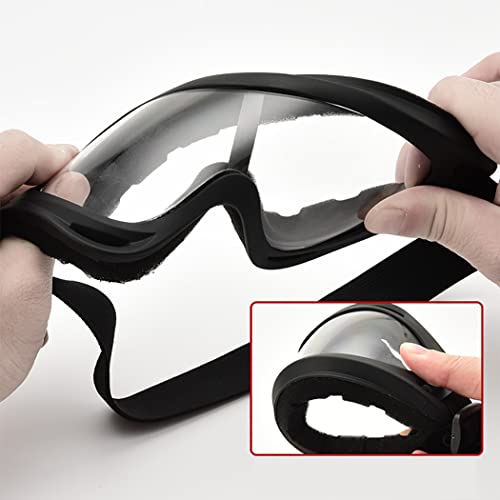 Airsoft Mask with Goggles - Foldable Half Face Mesh with Ear Protection - Black (2pcs)