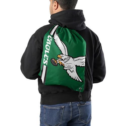 Philadelphia Eagles Retro Drawstring Backpack - Kelly Green